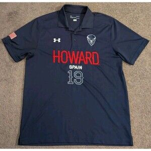 Under Armour Howard Bisons Basketball 2019 Tour of Spain Team Issued Polo Men's